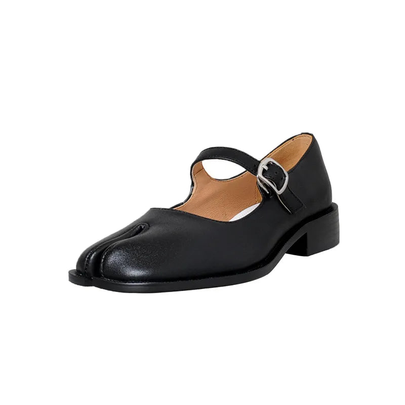 Split Toe True Leather Mary Janes