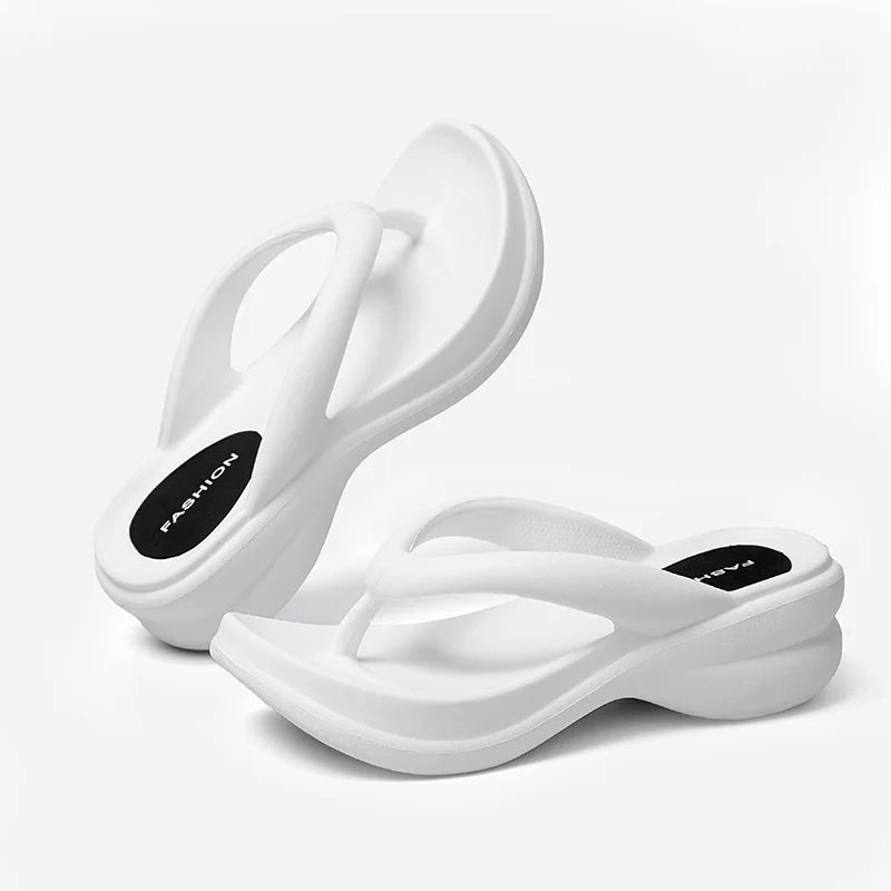 Open Toe Beach Fashion Thick Bottom Flip Flops