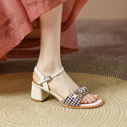 Open Toe Heeled Parisian Sandals