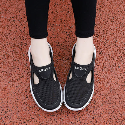 Summer Men's Casual Slippers Slip-mesh Half Shoes for Men and Women