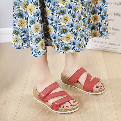 Fashionable And Comfortable Cross-Band Platform Wedge Sandals