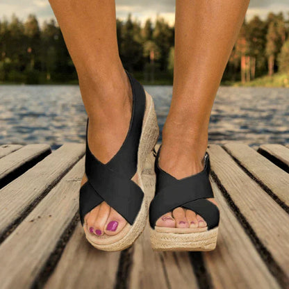 Womens Wedge Ankle Sandals