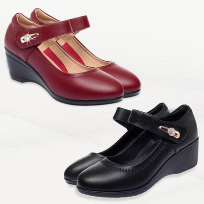 Classic low wedge heel casual shoes
