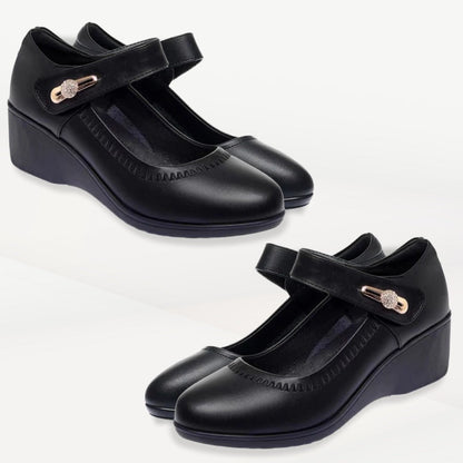 Classic low wedge heel casual shoes