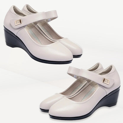 Classic low wedge heel casual shoes