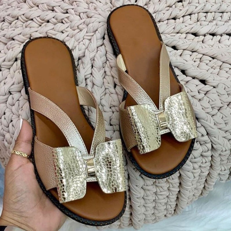Women Shoes Butterfly-Knot Slides Flats