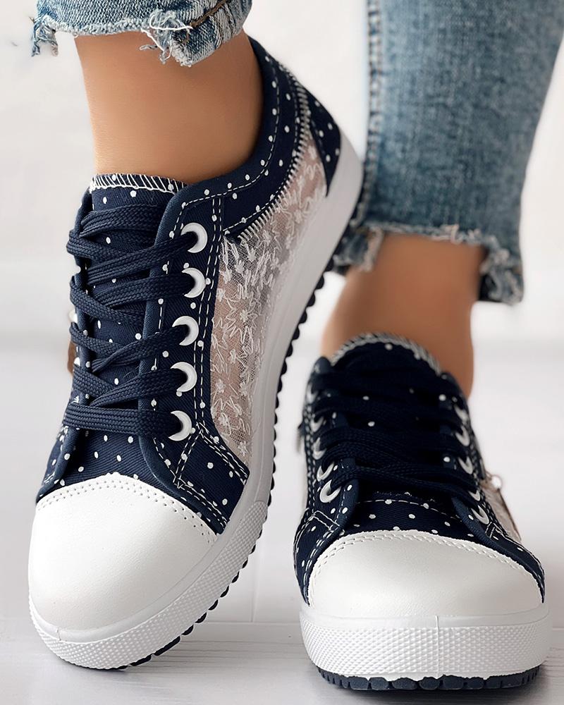 Womens Mesh Flat Sneakers