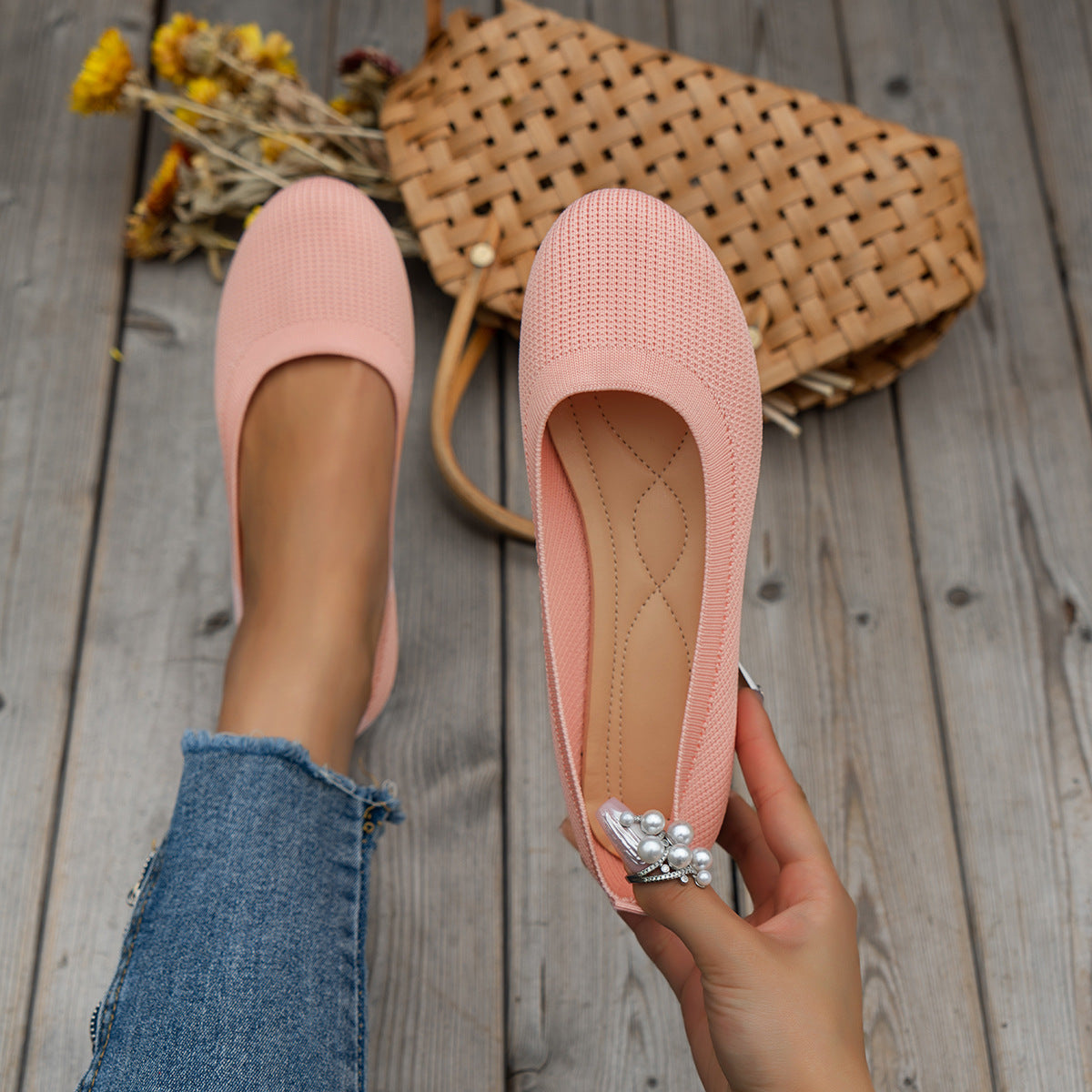 High quality shoes female round head women Flats