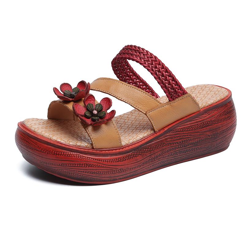 Luxurious Braided Platform Slides