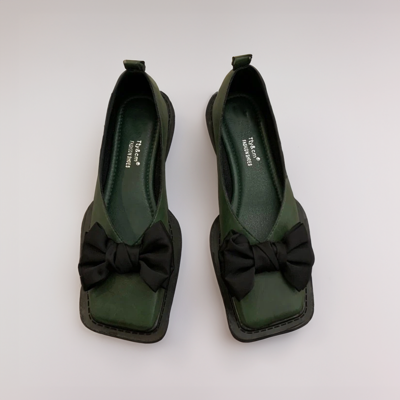 Square Toe Shallow Mouth Slip-on Women Loafers