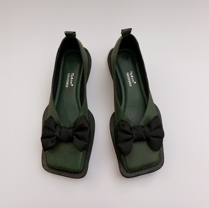 Square Toe Shallow Mouth Slip-on Women Loafers