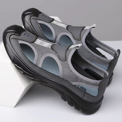 Men's mesh leather sandals